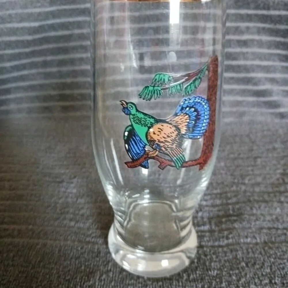 Vintage set of 6 beer glasses hunter motifs